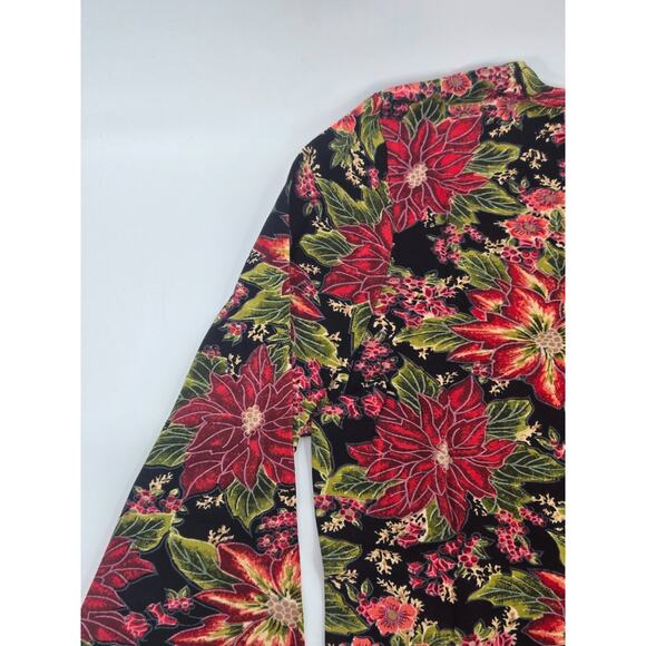 The Vermont Country Store Red Floral Top Size Medium VTG - Picture 10 of 16